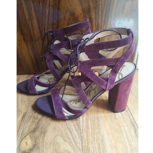 Sam Edelman Plum Purple Block Heels 10M